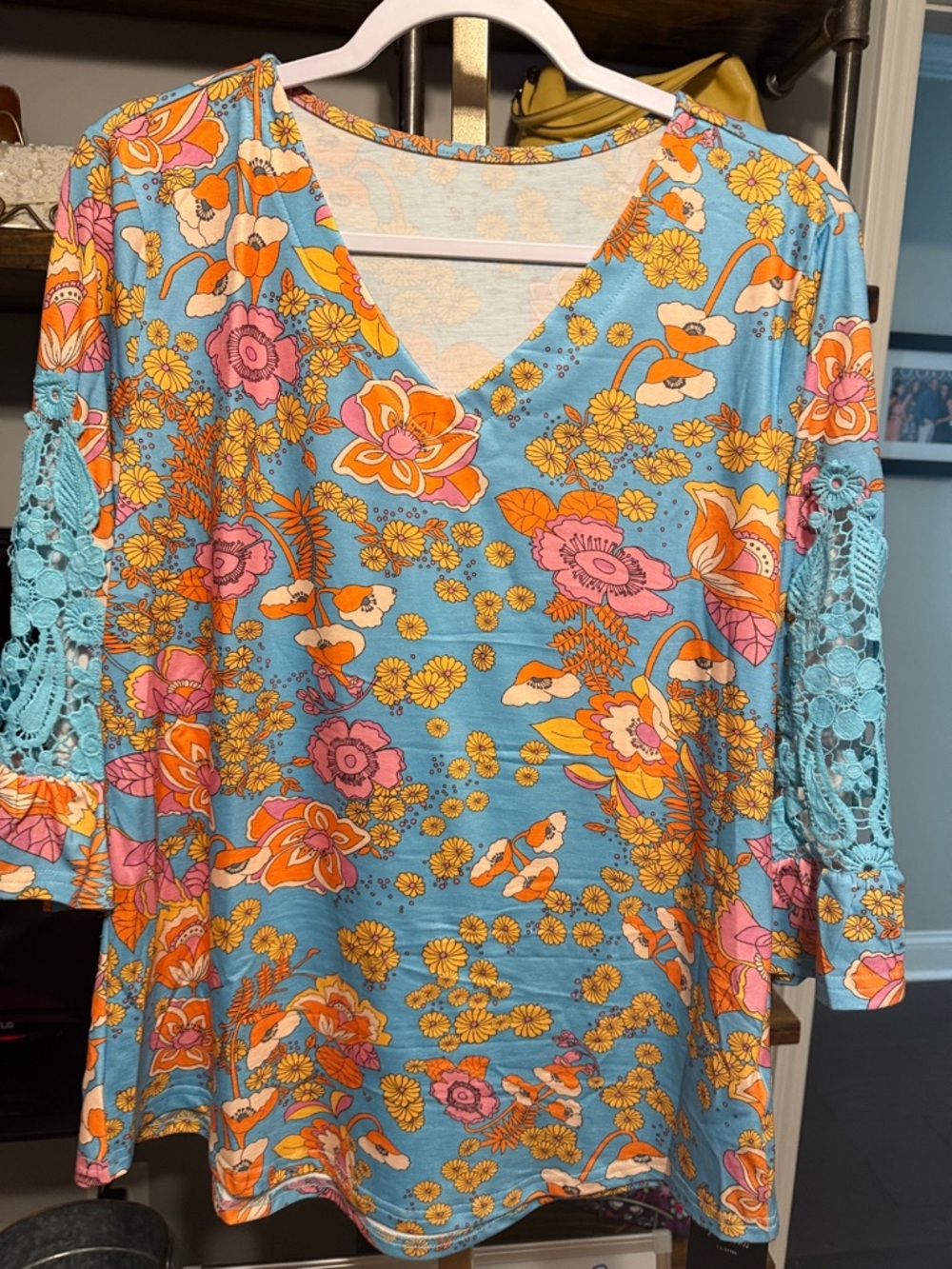 NWT TOP WITH EMBROIDERY